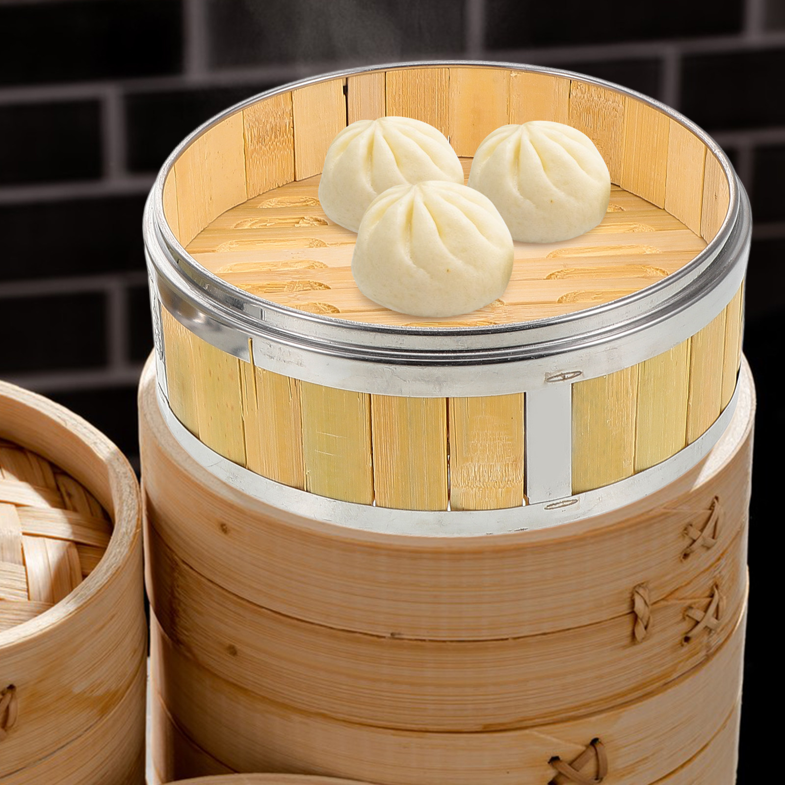 18cm 크기의 나무-대나무 재질 찜통 바구니 (뚜껑  - Bao Steamer Bamboo 리뷰 및 가격